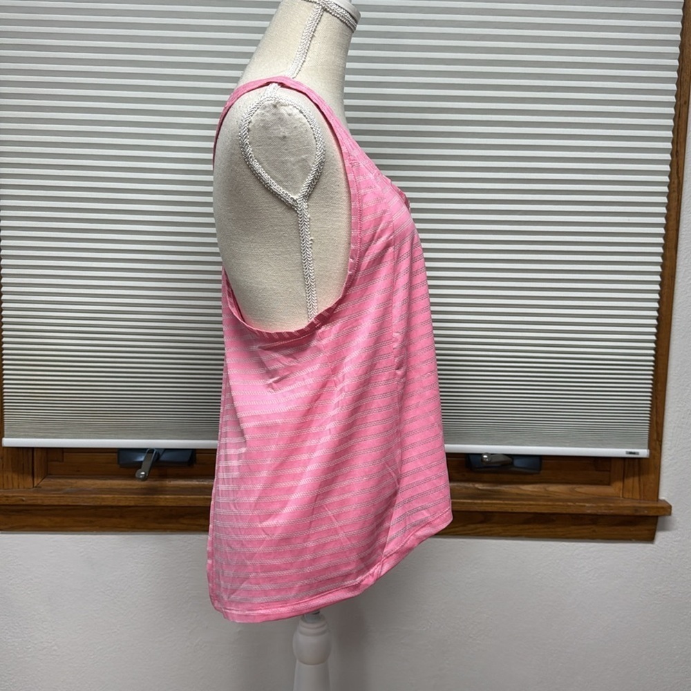 ZYIA Pink Striped Racerback Tank Top - Picture 4 of 10